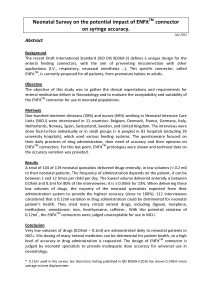 Neonatal survey on the accuracy need for low dose administration of drugs